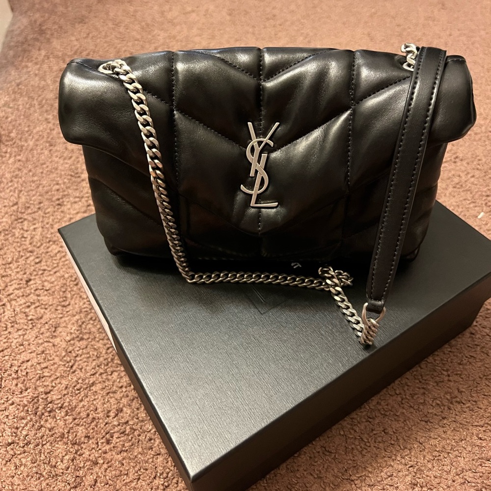 YSL black leather crossbody bag saint laurent